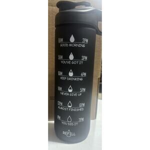 32 Oz Water Bottle W/ Motivational‎ Time Marker, Sports Fitness Workouts Walks
